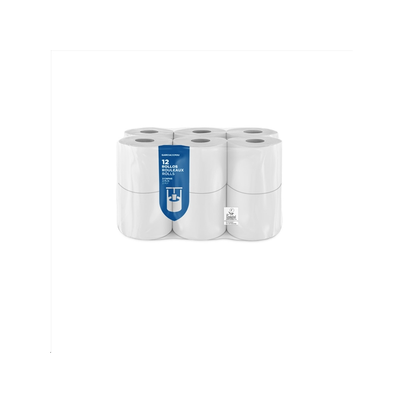 12 U. ROULEAUX HYGIÉNIQUES 2 PLIS 2