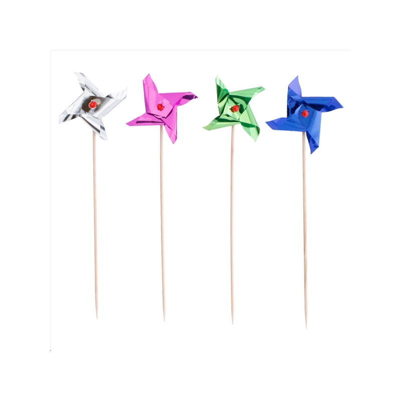 100 pcs Moulins à vent  pique 15cm
