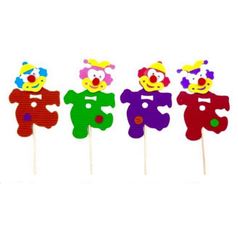 100 pcs Ass. Clown  papier