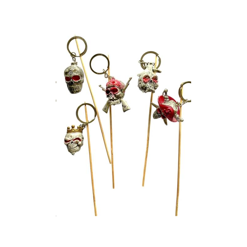 120 pcs PORTE CLEF TETE DE MORT 