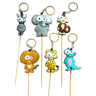 240 pcs Porte clé Animaux gros yeux