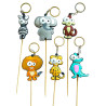 240 pcs Porte clé Animaux gros yeux