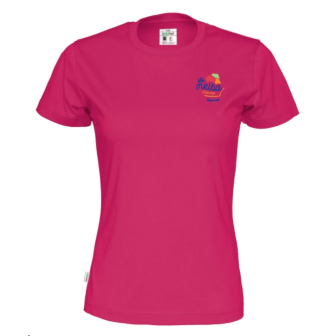 T-SHIRT COL ROND FEMME - CERISE 