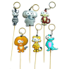 240 pcs Porte clé Animaux gros yeux