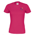 T-SHIRT COL ROND FEMME - CERISE 