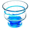 4 Verres Lia Bleu Bullé 37cl