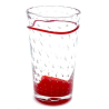 4 Verres Tumbler bullé Rouge 30cl H14.5cm