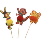 100  pcs Paons alvéolés sur pique 