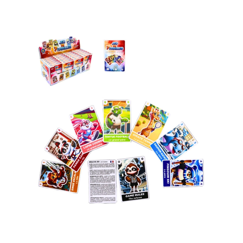 120  pcs jeux de carte 7 familles