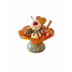 1 Coupe arlequin orange 15cl H10cm