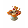 1 Coupe arlequin orange 15cl H10cm