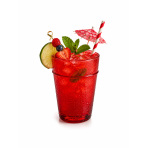 4 Verres Tumbler bullé Rouge 30cl H14.5cm