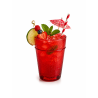 4 Verres Tumbler bullé Rouge 30cl H14.5cm