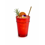 4 Verres Tumbler Rouge 42CL H 18 CM