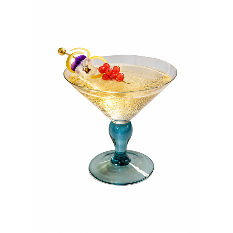 4 Verres reggio pied azur 45cl
