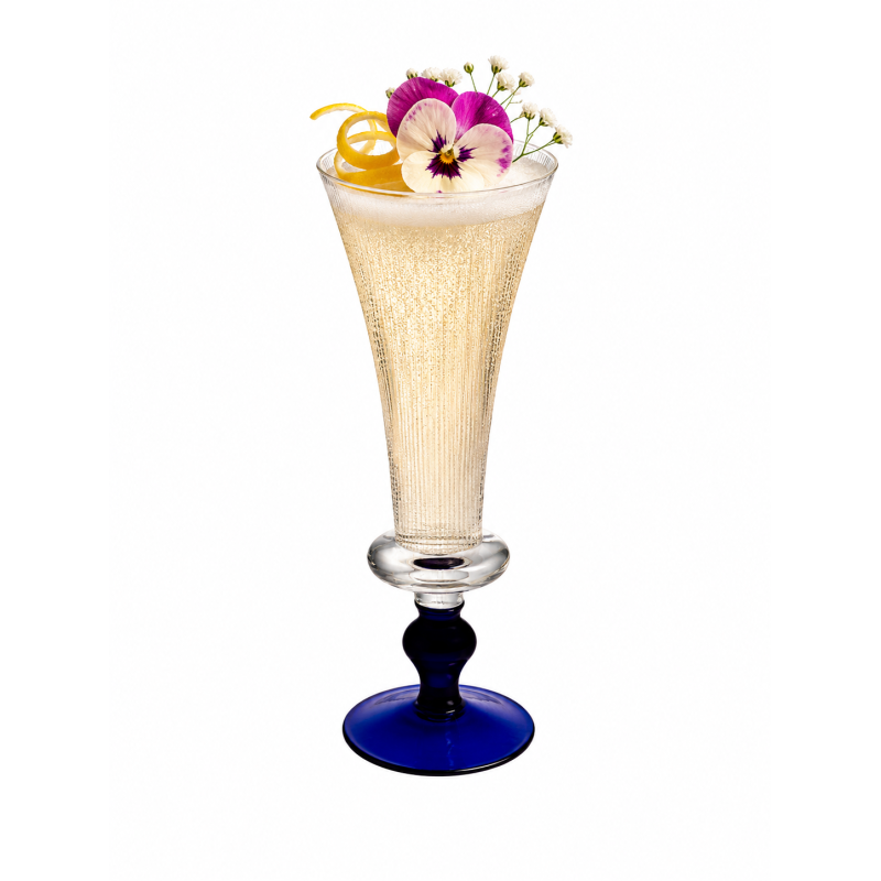4 Verres tango pied  bleu 26cl