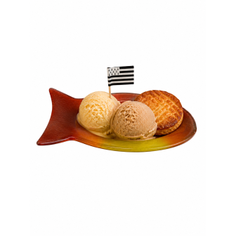 6 Assiettes poisson  en verre