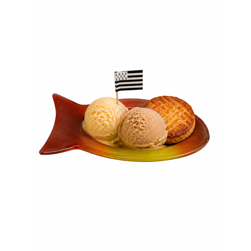 6 Assiettes poisson  en verre