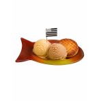 6 Assiettes poisson  en verre