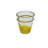 4 Verres Exotique Bullé Jaune
