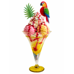 4 Verres Miami Jaune  48c
