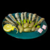 6 Assiettes poisson ovale en verre