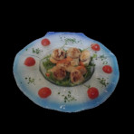 6 pcs Assiette coquille Verre 