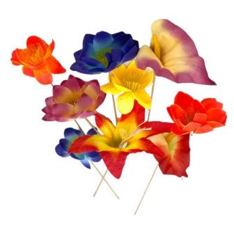 300 PCS GRANDES FLEURS pique 15 cm